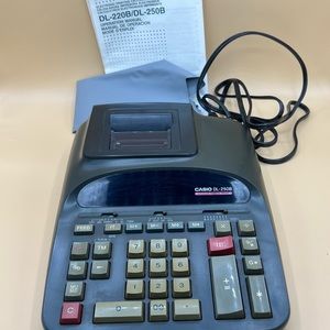 VINTAGE Casio DL-250B Desktop 2 Color Ribbon Print Calculator